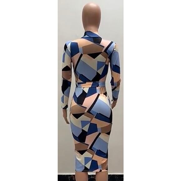 Women’s Zip Up Bodycon Dress- Size Large - Picture 4 of 7